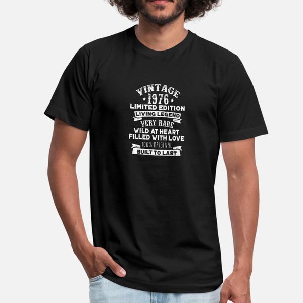 

vintaged 1976 living legend built to last t shirt men create tee shirt s-3xl leisure gift breathable spring autumn outfit shirt, White;black