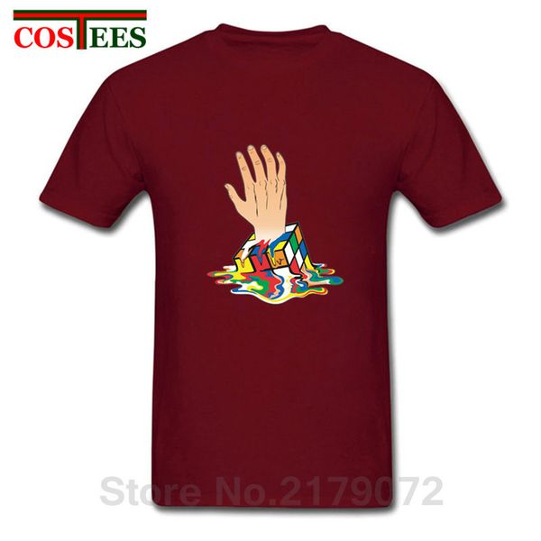 

horror creative design zombie melted cube t shirts magic cube t-shirts the walking dead tees big bang theory melting cube tshirt