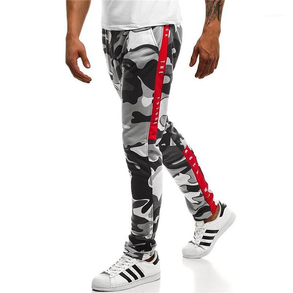 

sports 19ss letters striped casual jogger pants mens camouflage designer pencil pants spring, Black