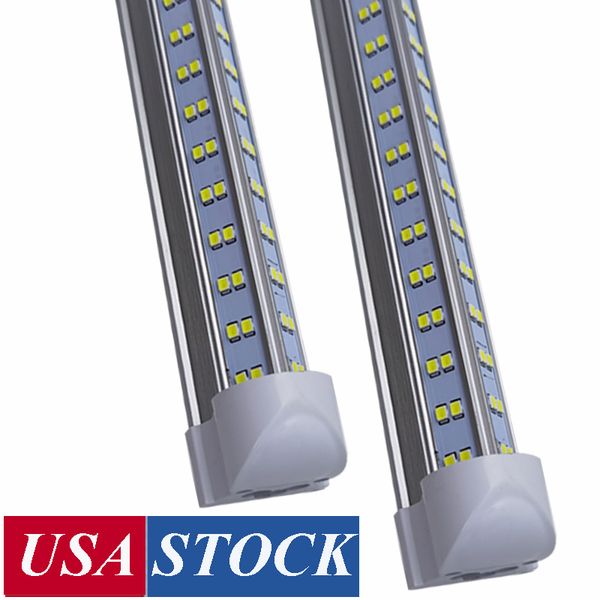 

integrated 8 ft led light t8 tubes v shape cooler door usa america led bulbs 4ft 5ft 6ft led fluorescent lights ac85-265v