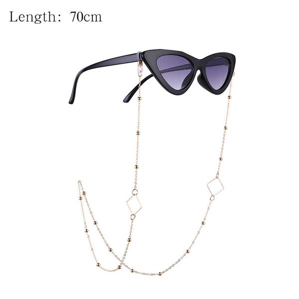 

ttlife 70cm women simple glasses chain beads metal non-slip glasses rope silicone lanyard accessories yjhh0623, Silver