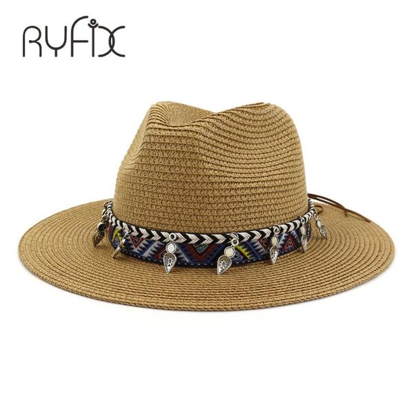 

national style casual personalized sun casual straw hat british style summer beach hat fashion ha116, Blue;gray