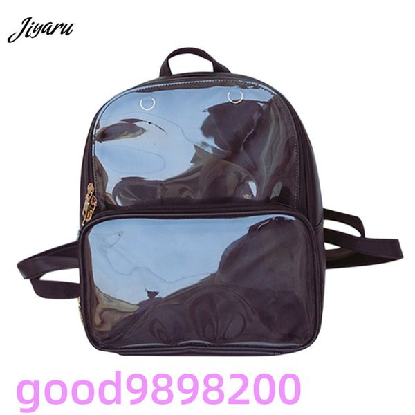 

summer fashion women backpack transparent student bags clear versatile backpacks women leather bags lady travel bag