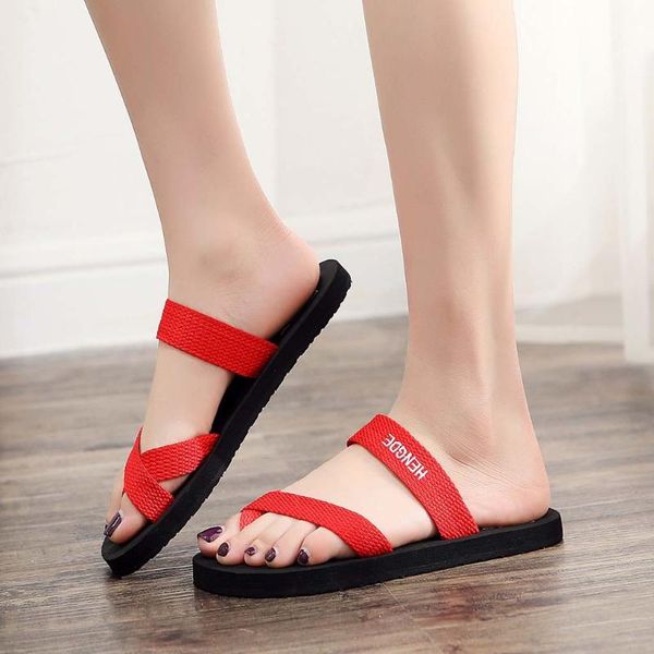 

sagace slipper women non-slip flip flops solid print beach slippers ladies summer spring beach outdoor comfortable flat shoes, Black
