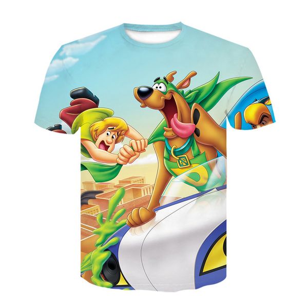 

anime scooby doo brand desgin cartoon youth oversized 3d print shirts hentai harajuku plus size men clothing