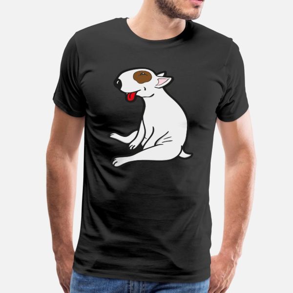 

sitting bull terrier t shirt men character tee shirt round collar family sunlight basic summer style natural shirt