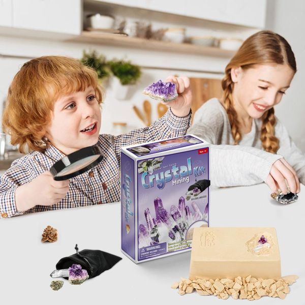 

innovative diy mining crystal irate treasure gems archaeology children puzzle exploration excavation creative educational game kids toys