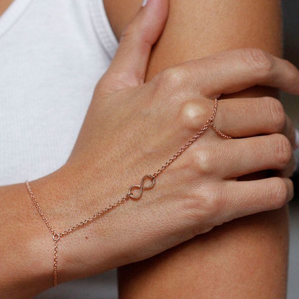 

charms bracelets women bohemian style lucky number 8 tassel mittens bracelet jewellery accesorios wholesale pulseras, Black