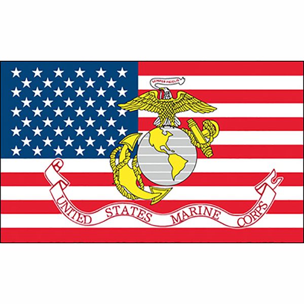 3x5 piedi Bandiera del Corpo dei Marines degli Stati Uniti USMC Prezzo di fabbrica americano all'ingrosso 90x150 cm