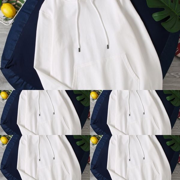 

extra-fat extra-large hoodie sweater sweater pure cotton solid color hoodie printed multicolor fashionable printed pattern rvdvx, Black