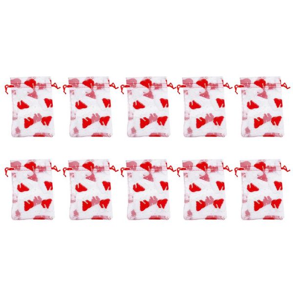 

christmas decorations 10pcs lightweight cartoon drawstring bag candy pouch for children