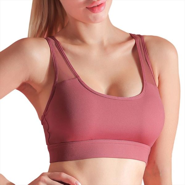

big size women breathable mesh shockproof padded athletic gym running seamless fitness yoga vest sport bra daily yoga bra, White;black