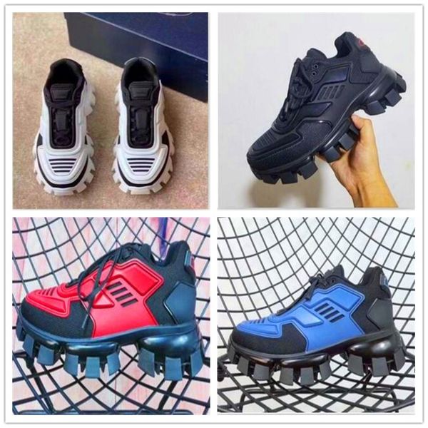 

low casual shoes lates p cloudbust thunder lace up shoes 19fw capsule series color matching platform sneakers, Black