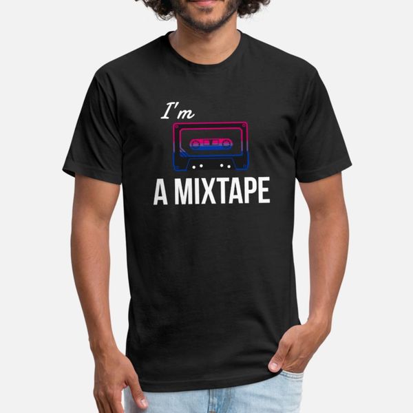 

i'm a mixtape bisexual pride tshirt t shirt men designing short sleeve size s-3xl family interesting humor summer style pattern shirt