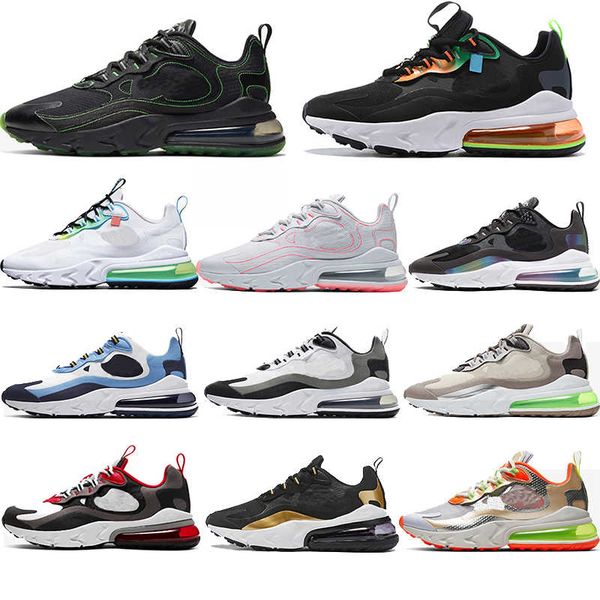 

270 react running shoes men women black orange white purple light green casual trendy and cool sneakers 36-45 with shoe box