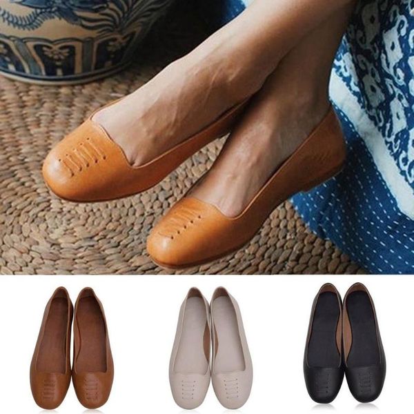 

new fashion women walking shoes retro flat non-slip flat female footwear hole hole leisure sneakers