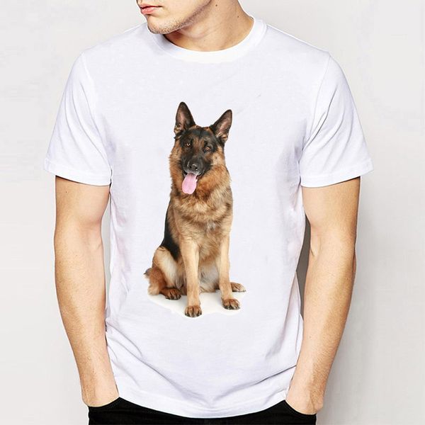 

new summer men's short sleeve three dog printed t-shirt casual man tees hipster cool male dog lovers top