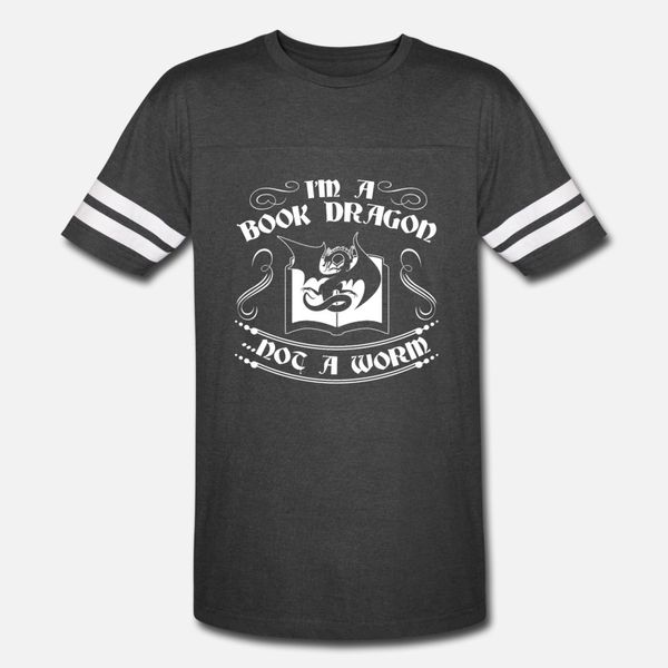 

funny book dragon apparel t shirt men print 100% cotton o neck slim fitness breathable spring autumn formal shirt