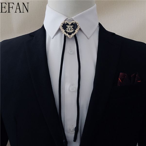 

fashion men bolo tie neck tie men's shirts rope love heart bola cowboy male accessories gifts for men, Blue;purple