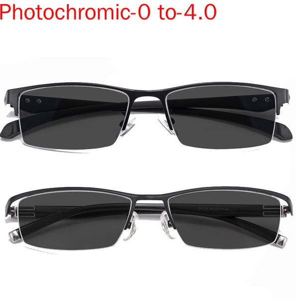 

sun pchromic men glasses frame transition uv eyeglasses male male men myopia prescription myopia glasses -2.0 -2.5 nx, Black