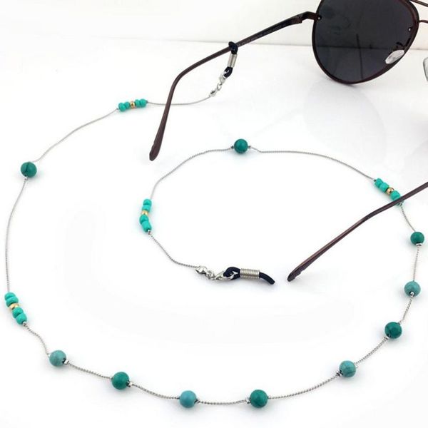 

4pcs sunglasses lanyard strap necklace metal eyeglass glasses chain cord, Silver