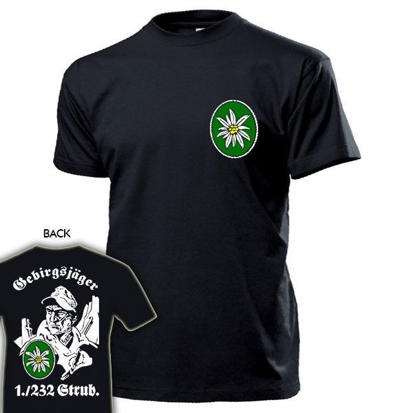 

2019 fashion t shirt gebirgsjager 1./232 strub. bundeswehr bw gebirgsjagerbataillon tee shirt