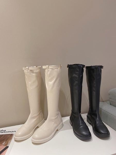 

women's rubber boots booties woman 2020 low heel shoes luxury designer round toe thigh high heels high sexy, Black