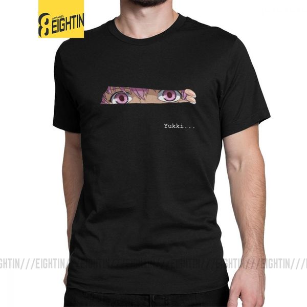

mirai nikki t shirt gasai yuno yukki t-shirt men anime manga future dairy japanese yandere cotton tees short sleeve plus size