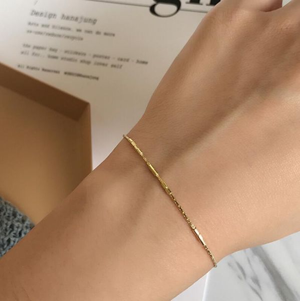 

jewelry s925 sterling silver bracelets thin beaded bracelets for women fashion of shipping, Black