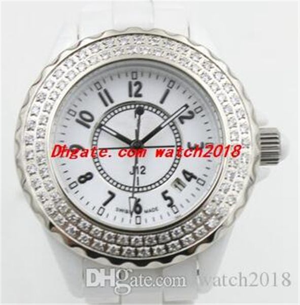 

women wristwatch 33mm quartz chronograph black white dial diamond bezel stainless steel bracelet luxury lady watches, Slivery;brown