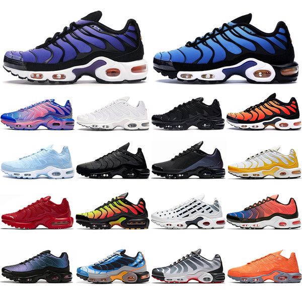 

new arrivals tn running shoes white yellow university red black mens trainers runner athletics outdoor breathable sport sneakers size 40-45