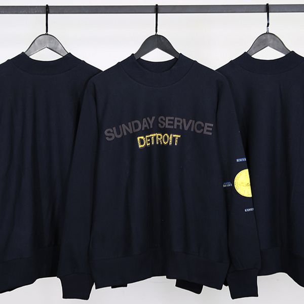 

jesus is king hoody kanye oversize sunday service print sweaters woman sweatshirts men's hoodies fleece winter warm coats casual loose, Black