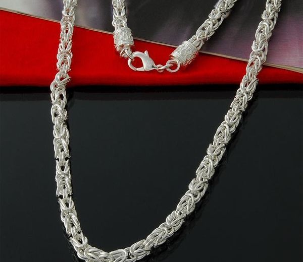 

Special Offer 925 Sterling silver Byzantine Chain necklace classic jewelry 5mm man jewelry chains necklace gift Freeh