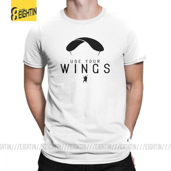 

paragliding t shirts printed new arrival paraglider t-shirts 100% cotton mens round collar short-sleeve tee shirts large size