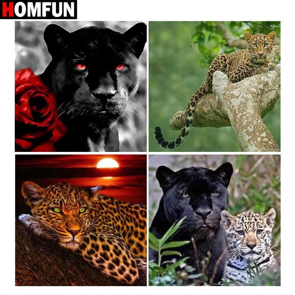 

homfun полный площади / круглый дрель 5d diy алмаз картина цветок «animal леопард» 3d вышивки крестом 5d home decor подарок