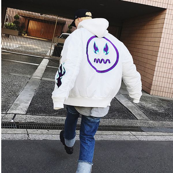 

2020 winter new korean version of the trend of embroidery thickening couple hooded loose men and quilted baseball uniform, Black