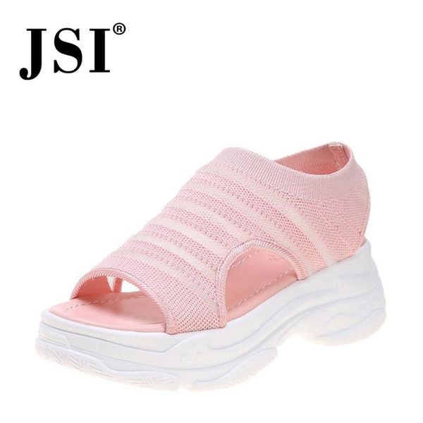 

jsi casual sandals summer woman fabric upper and breathable insole sandals shoes woman walking sneaker shoes jh20, Black