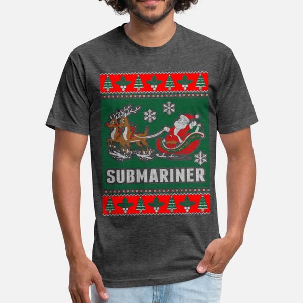 

submariner ugly christmas sweater t shirt men design 100% cotton crew neck basic solid sunlight new fashion spring standard shirt
