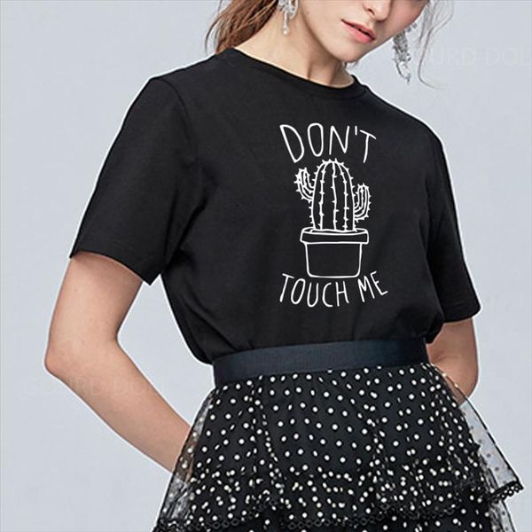 

горячие cactus печати женской футболка повседневной шеи европейские и американские tide черных белых коротких t рубашка женщина футболки кра, White