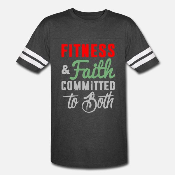 

fitness faith committed to both t shirt men customize tee shirt plus size 3xl slim gift humor spring autumn family shirt