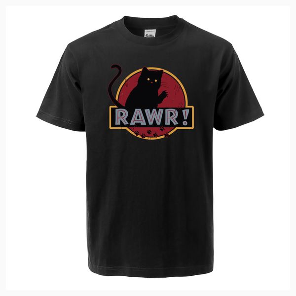 

2019 new summer rawr print short sleeve tees mens animal slim fit fitness streetwear harajuku t shirts casual hip hop pullover