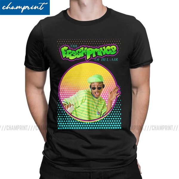 

men's the fresh prince of bel-air comedy t shirts pure cotton humor short sleeve round neck tees classic t-shirt