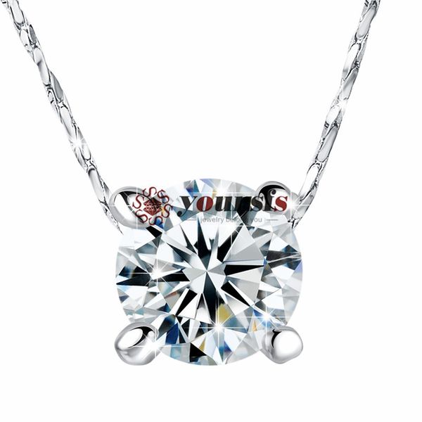 

yoursfs fashion zircon crystal ladies gold-plated 18k mini european and american christmas gift anniversary necklace, Silver