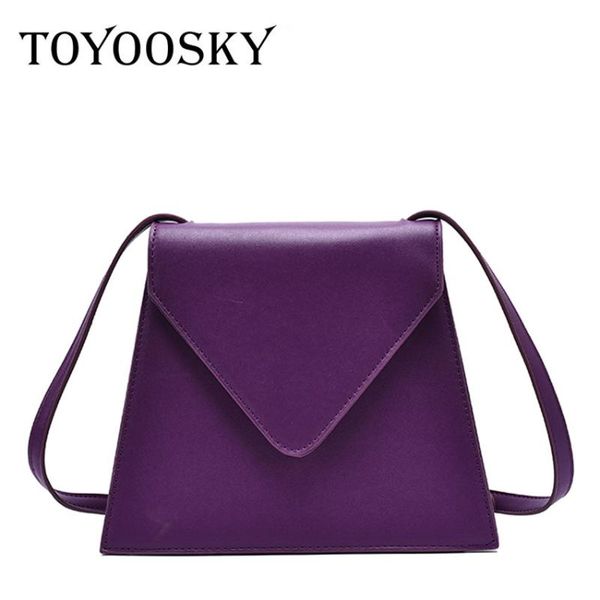 

toyoosky solid color flap crossbody bag 2020 fashion new pu leather women's designer handbag vintage shoulder bag