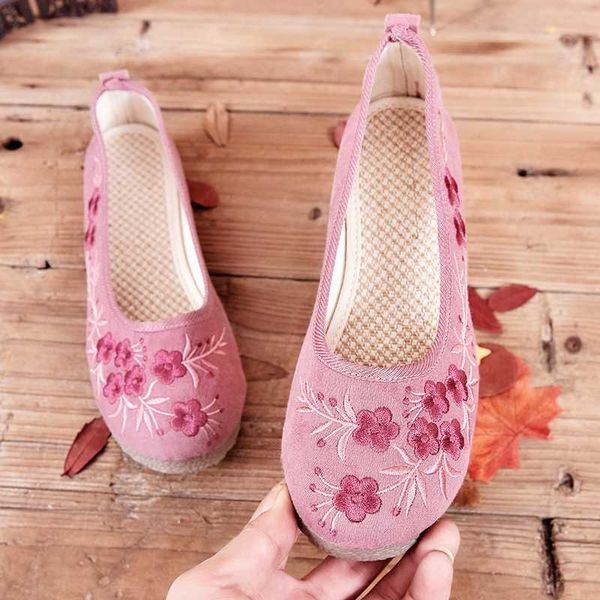 

explosion style popular casual breathable ladies flat shoes ethnic style embroidered non-slip wear-resistant loafers w33-86, Black