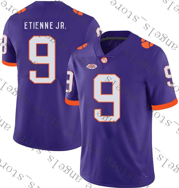 

9.23 ncaa clemson tiger travis 9 etienne jr. american football jersey 97 bosa 7 haskins jr 10 brady college 7 kaepernick 9 burrow 26 barkley, Black