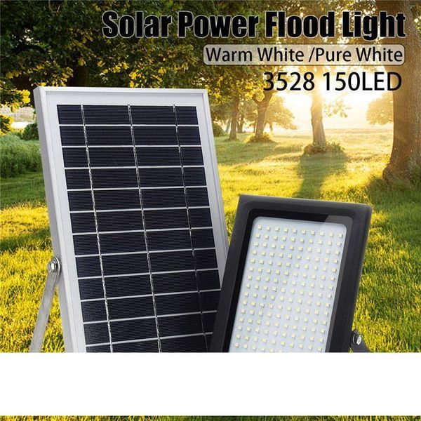 

led floodlight 150 leds 3528 solar powered flood light sensor outdoor garden path street spotlight security lamp waterproof