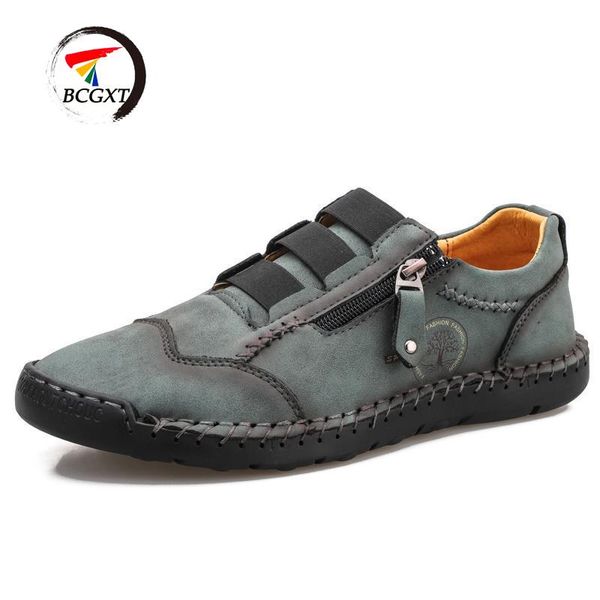 

brand genuine leather men shoes fashion casual shoes breathable men flats loafers men's driving zapatos hombre big size 48, Black