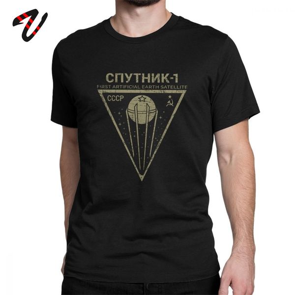 

ussr mens tshirt cccp retro russia satellite t-shirts men cnythnk vintage cotton tees slim fit t shirts gift clothing 2019