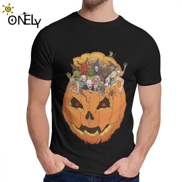 

summer man t-shirt halloween pumpking grim reaper stephen king's it clown comfortable geek crewneck hip hop short sleeve